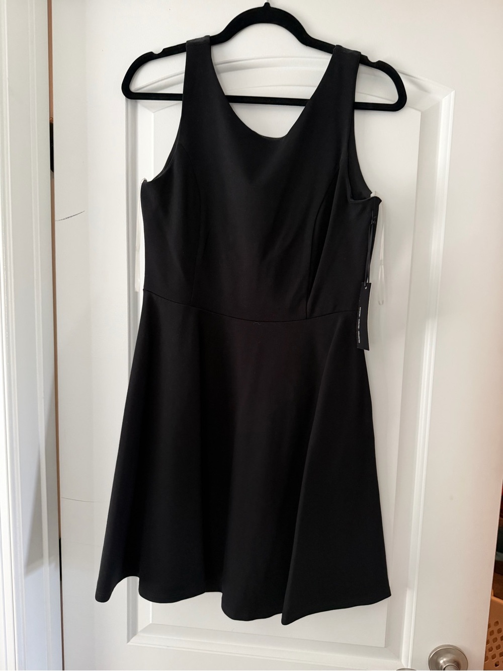Lulu's Sleek Black Fit-and-Flare Mini Dress